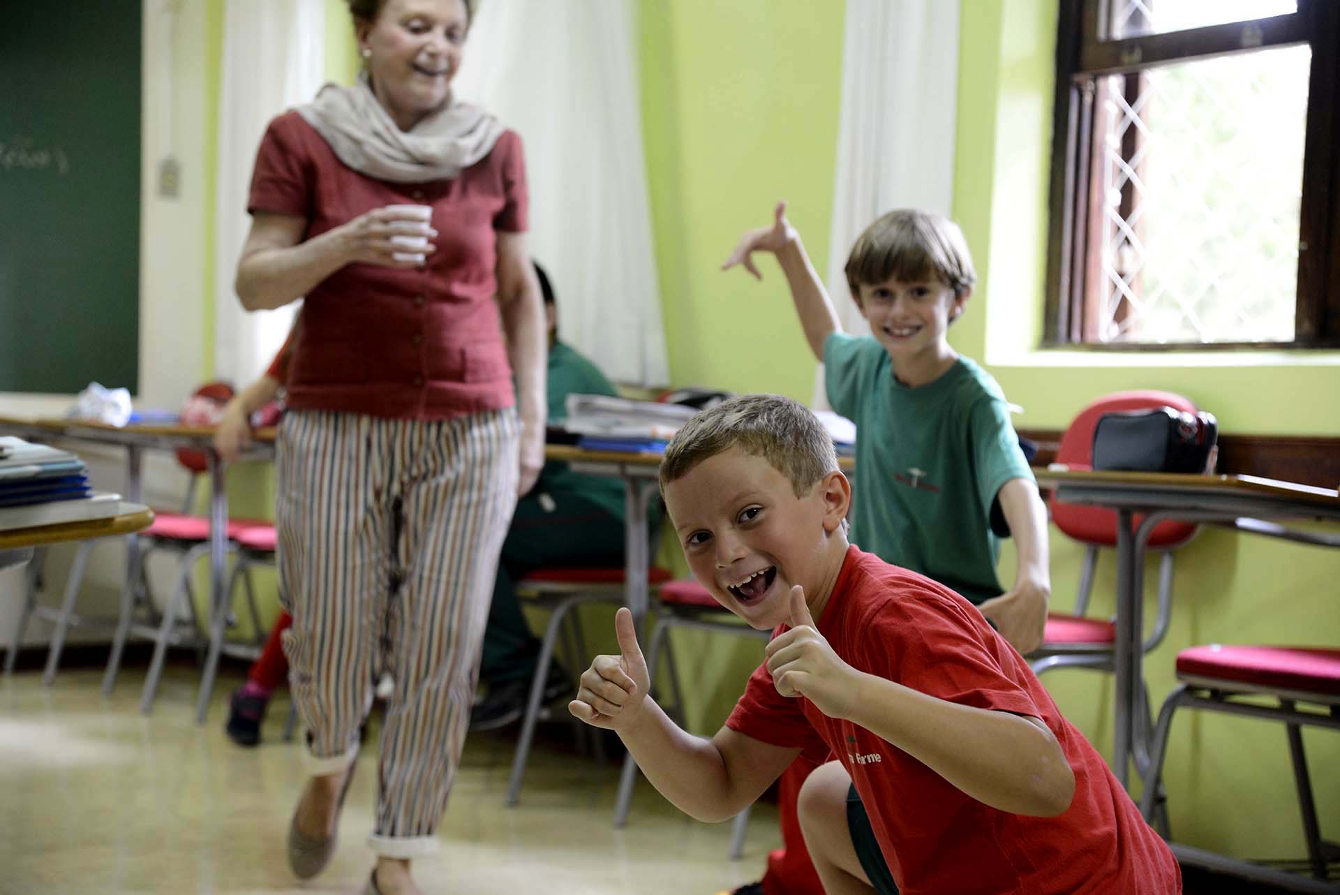 Na Terra Firme, alunos e alunas têm liberdade para criar os ambientes da sala de aula