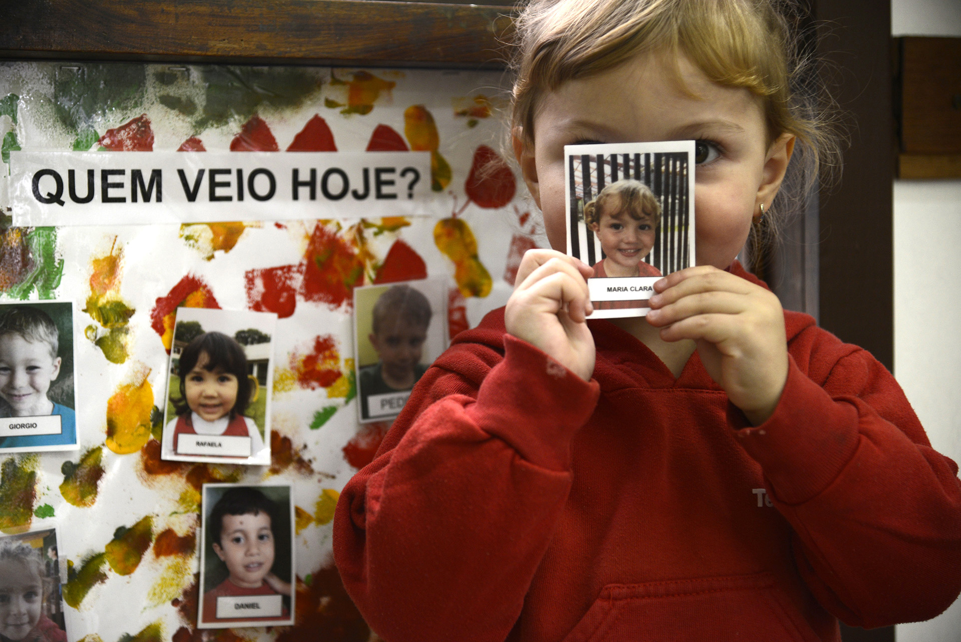 Chamada das crianças na educação infantil