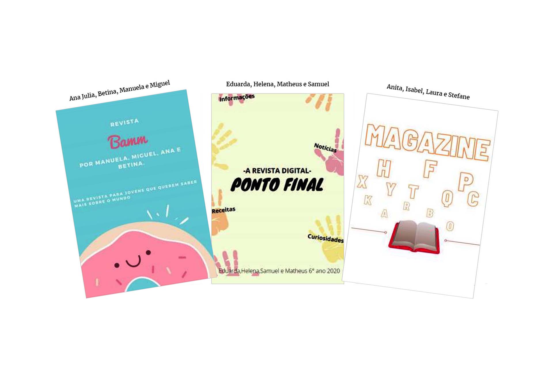 6º ano produziu e publicou revistas eletrônicas